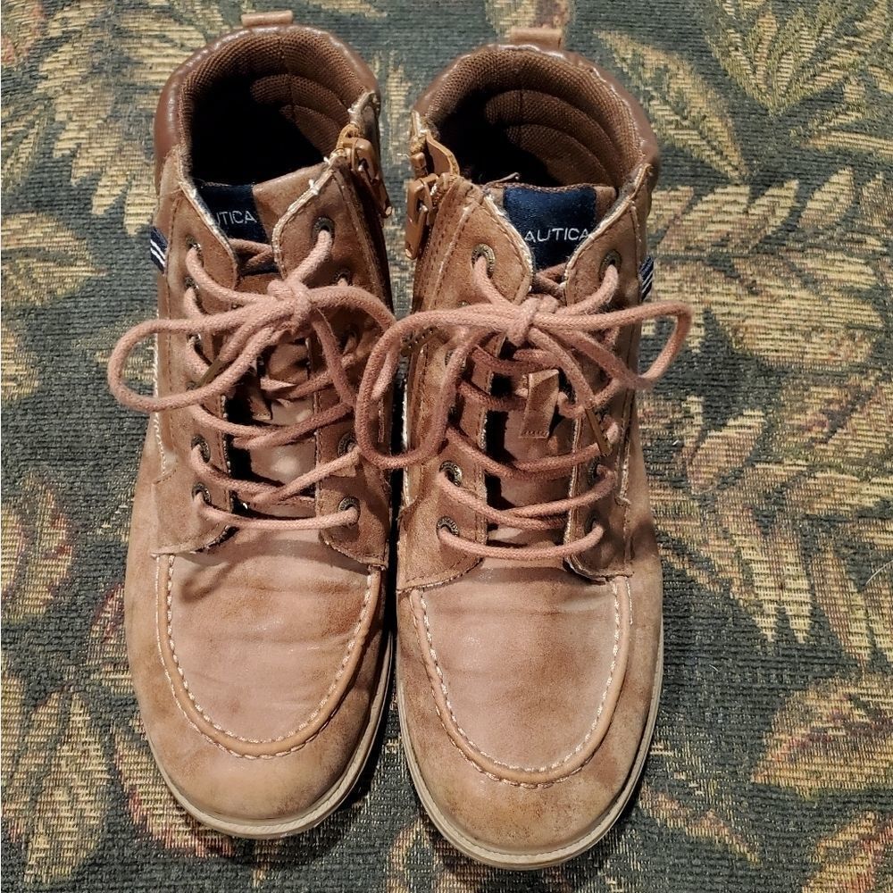 Nautica Zaysan Brown Leather Boots